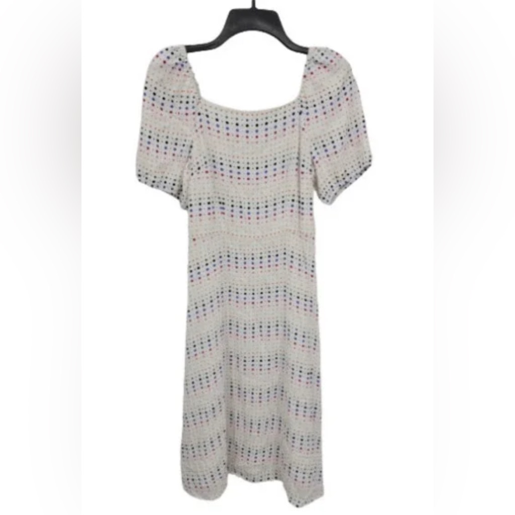 Ann Taylor Factory Cream Multicolor Midi Dress